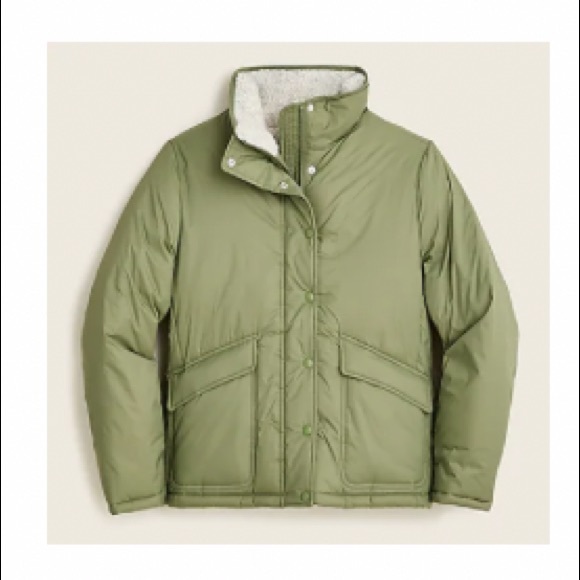 J. Crew Sherpa-Lined Puffer Jacket With Primaloft - Picture 6 of 6